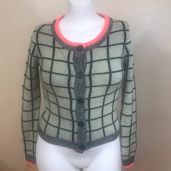 S Cardi Grey/Green by Numph of Anthropologie  GUC - Picture 1 of 4